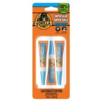 Gorilla - Super Glue Clear 3g Tubes, 3 Each