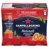 San Pellegrino - Italian Sparkling Drinks, Naturali Aranciata Rossa, 6 Each