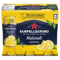 San Pellegrino - Italian Sparkling Drinks, Naturali Limonata, 6 Each