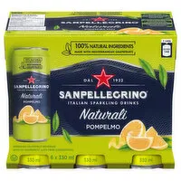 San Pellegrino - Italian Sparkling Drinks, Naturali Pompelmo, 6 Each