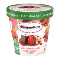 Haagen-Dazs - Plant Based Vanilla Raspberry Truffle Frozen Dessert, 400 Millilitre