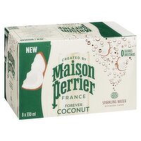 Maison Perrier - Sparkling Water with Natural Flavour Forever Coconut, 330 mL, 8 Each