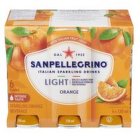 San Pellegrino - Sparkling Light Orange, 330 mL, 6 Each