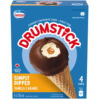 Nestle - Drumstick Simply Dipped - Vanilla Caramel Cones, 135 Millilitre