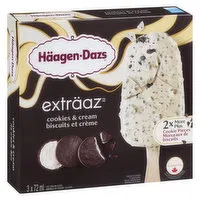 Haagen-Dazs - Ice Cream Bars - Extraaz Cookie & Cream, 3 Each