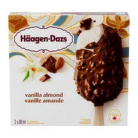 Haagen-Dazs - Vanilla Almonds Ice Cream Bars, 3 Each