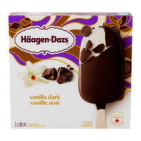 Haagen-Dazs - Vanilla Dark Chocolate Ice Cream Bars, 3 Each