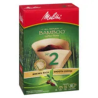 Melitta - Bamboo Coffee Filters #2, 80 Each