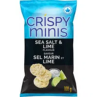 QUAKER - Crispy Minis Sea Salt & Lime Rice Chips, 100 Gram