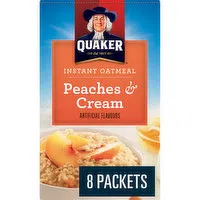 Quaker - Peaches & Cream Flavour Instant Oatmeal, 264 Gram