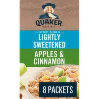 Quaker - Lightly Sweetened Apples & Cinnamon Instant Oatmeal, 232 Gram