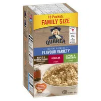 Quaker - Instant Oatmeal Flavour Variety 18ct Pack