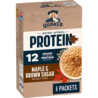 QUAKER - Protein+ Instant Oatmeal Maple And Brown Sugar