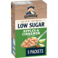 QUAKER - Instant Oatmeal, Low Sugar Apple Cinnamon, 8 Each