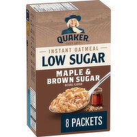 QUAKER - Instant Oatmeal, Low Sugar Maple & Brown Sugar, 8 Each