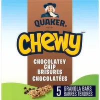 Quaker - Chewy Granola Bars - Chocolatey Chip, 5 Each