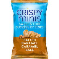 QUAKER - Crispy Minis Sweet Thin, Salted Caramel Rice Chips, 90 Gram