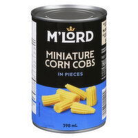 M'LORD - Miniature Cut Corn Cobs, 398 Millilitre