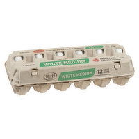 Golden Valley - Medium White Eggs, 12 Each