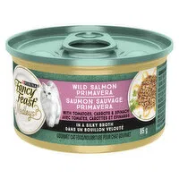 Purina - Fancy Feast Medleys Wild Salmon Primavera in a Silky Broth, Wet Cat Food, 85 Gram