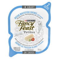 Fancy Feast Petites - Ocean Whitefish Entrwith Tomato in Gravy, Wet Cat Food 79.4 g, 79.4 Gram