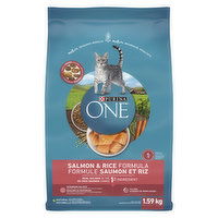 Purina One - Dry Cat Food, Salmon & Rice, 1.59 Kilogram