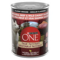 Purina - ONE Wet Dog Food, True Instinct Classic Ground Beef & Wild-Caught Salmon