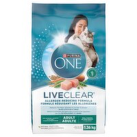 PURINA - ONE LiveClear Allergen-Reducing Adult Cat Food, Chicken, 1.36 Kilogram