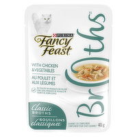 Fancy Feast - Classic Broths with Chicken & Vegetables, Cat Food Complement 40 g, 40 Gram