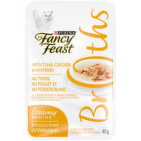 Purina - Fancy Feast Creamy Broths - Tuna, Chicken & Whitefish, Wet Cat Food, 40 Gram