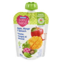 Personnelle - Baby Organic 6M+ Apple/Mango/Spinach Strained, 128 Millilitre