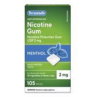 Personnelle - Menthol 2mg Nicotine Gum, 105 Each