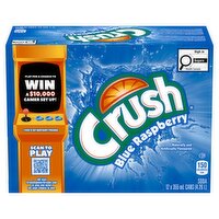 Crush - Blue Raspberry Soda, 355mL Cans, 12 Each