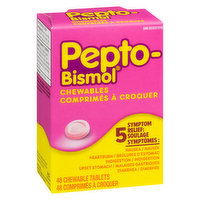 Pepto Bismol - Chewables 5 Symptom Relief, 48 Each