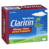 Claritin - Non Drowsy Allergy & Sinus Extra Strength -, 15 Each