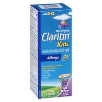 Claritin - Non Drowsy Kids Syrup Grape 24hr, 120 Millilitre