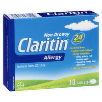 Claritin - Non Drowsy Allergy Tablets 24hr, 10 Each