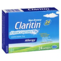 Claritin - Non Drowsy Allergy Liquid Capsules 24hr, 24 Each