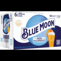 Blue Moon - Non Alcoholic Beer, 6 Each