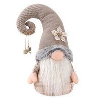 Decoration - Gnome Plush, Brown Clothing, 1 Each