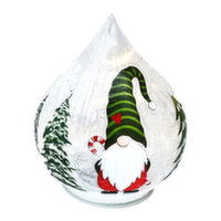 Table Decor - Glass -Gnome Design, 6inch, 1 Each