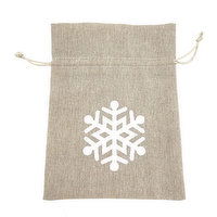 Gift Bag - White Snowflake 8in, 1 Each