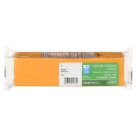 Value Priced - Medium Cheddar Cheese Block, 500 Gram