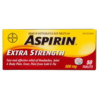 Aspirin - Extra Strength Tablets 325 mg, 50 Each