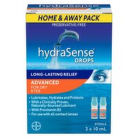 hydraSense - Dry Eyes Eyedrops 2 x 10ml, 2 Each