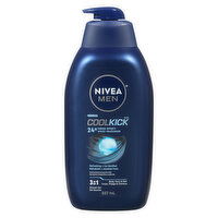 Nivea - Men Cool Kick 3 in 1 Shower Gel - Refreshing & Icy Menthol, 887 Millilitre