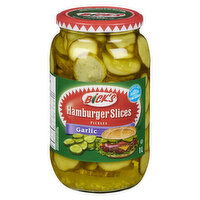 Bicks - Hamburger Slices Pickles - Garlic, 1 Litre