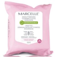 MARCELLE - Biodegradable Hydrating Cleansing Cloths, 25 Each