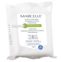 MARCELLE - Biodegradable Ultrasoft Cleansing Cloths, 25 Each