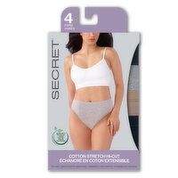 Secret - Hi Cut Underwear 4 pair Assorted Small, 1 Each